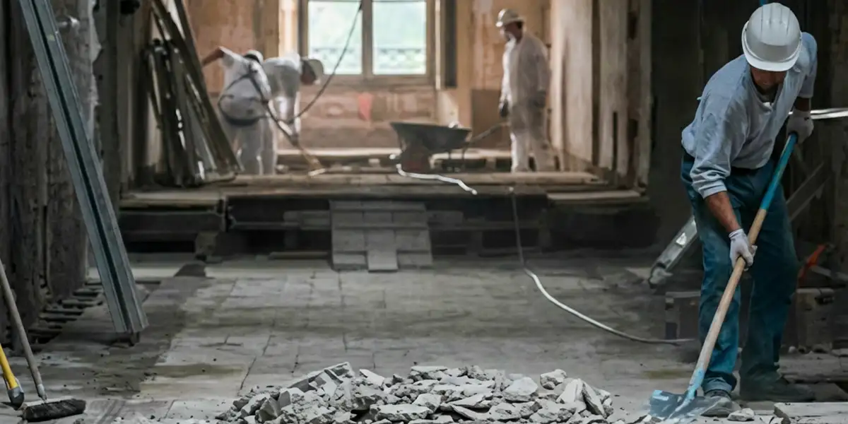 fire damage restoration professionals performing structural cleanup and restoration after a fire in Chicago, IL