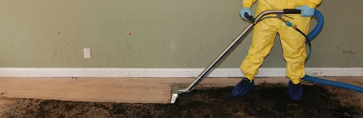 sewage removal service performing deep cleaning and extraction of sewage from an indoor area in Chicago, IL